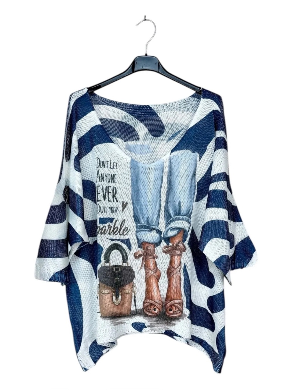 MADE IN ITALY Colorful Eye Graphic Sweater